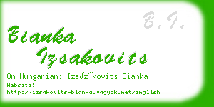 bianka izsakovits business card